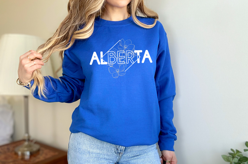 Alberta Diamond Line Art Unisex Crewneck | Prairie Apparel-3