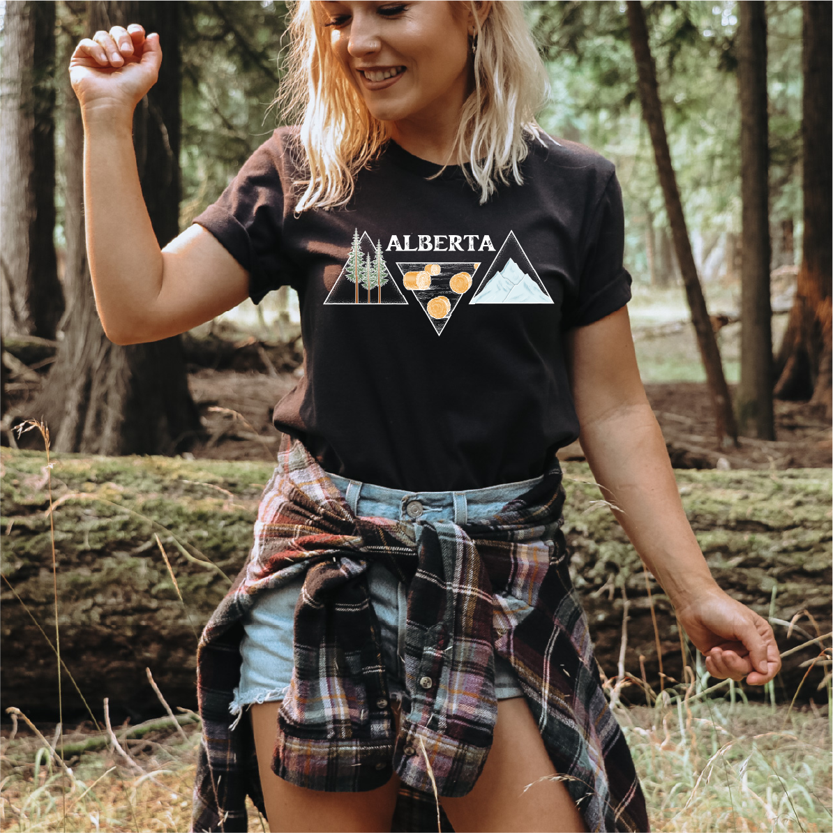 Alberta Triangle Unisex T-shirt | Alberta Clothing-3
