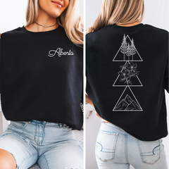 Geometric Alberta Unisex Crewneck | Prairie Apparel | Alberta Clothing-1