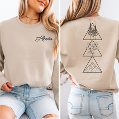 Geometric Alberta Unisex Crewneck | Prairie Apparel | Alberta Clothing-2