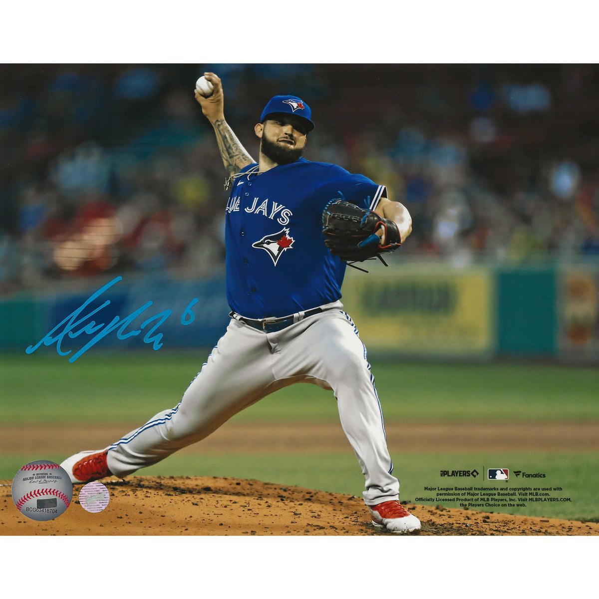 Alek Manoah Autographed Toronto Blue Jays Throwing Front View 8x10 Photo-1