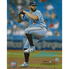 Foto de 8x10 de Alek Manoah autografiada, estilo Wind-Up, de los Toronto Blue Jays-1