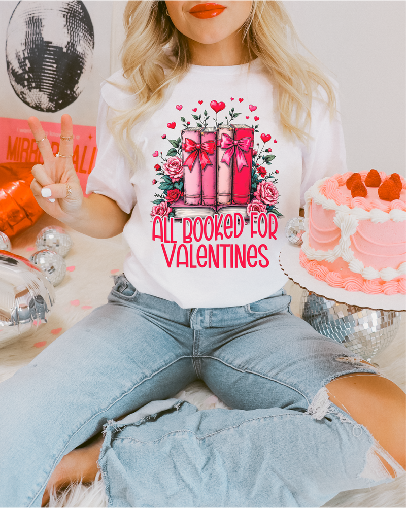 All Booked For Valentines T-shirt | Bookish Shirt-1