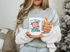 All I Want For Christmas Ceramic Mug | Bookish | Christmas Mug | Book Mug-2