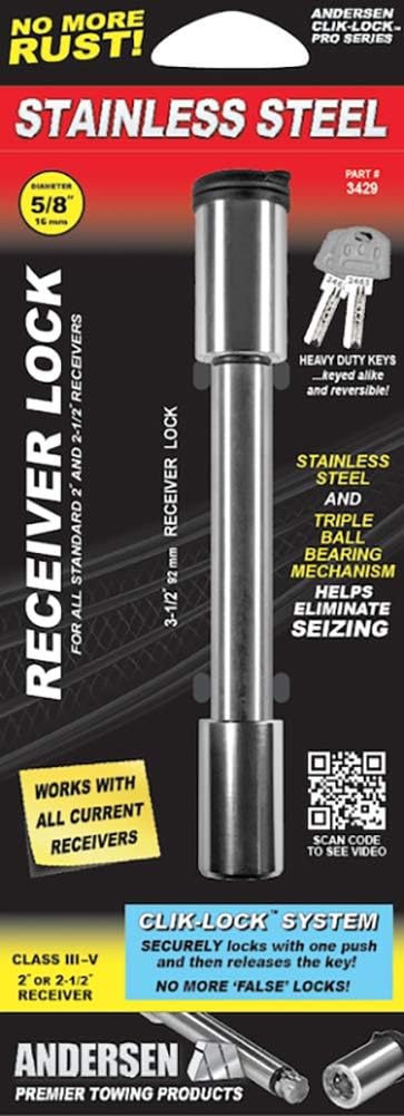 Andersen Rapid Hitch 3429 Keyed Locking Oversized Receiver Pin-3