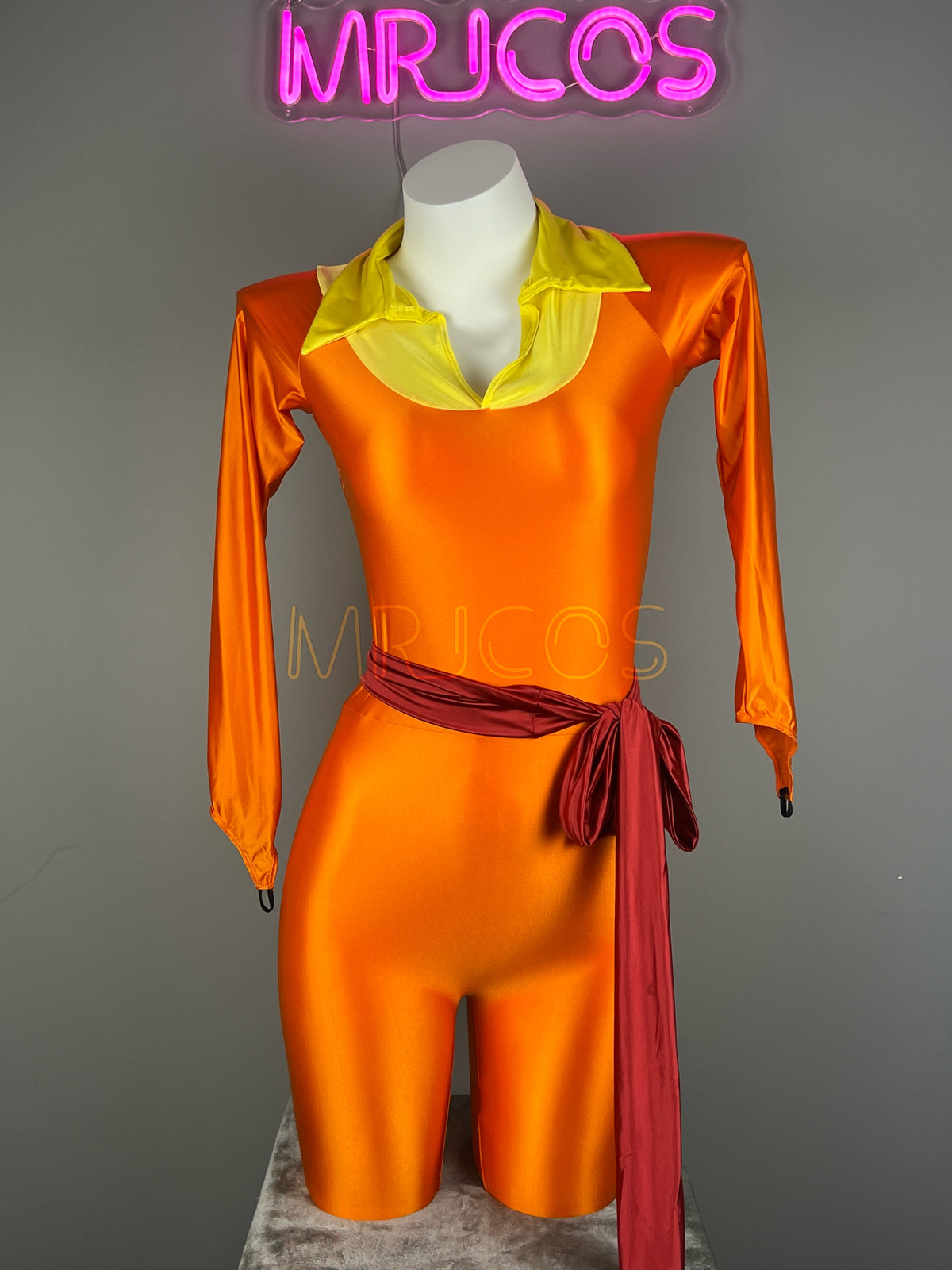 Anime Cat's Eye Cosplay Costume Spandex Full Bodysuit Jumpsuit-7