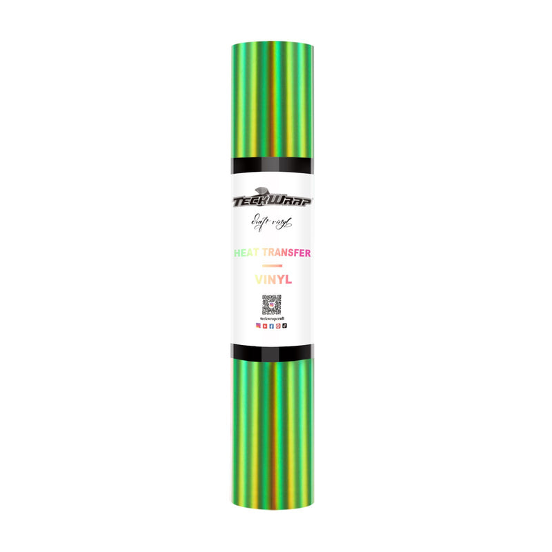 Teckwrap Soft Holographic HTV- Apple Green | Add Glamour to Your Fashion!-1