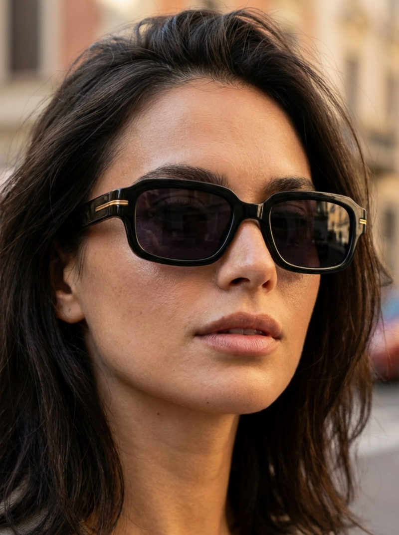 Boléro Rhea — Retro Rectangle Sunglasses-10