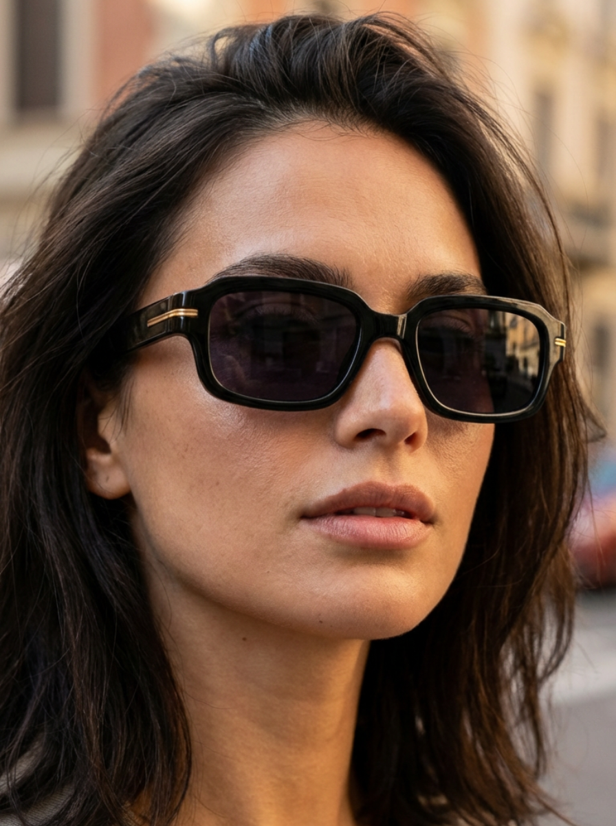 Boléro Rhea — Retro Rectangle Sunglasses-10