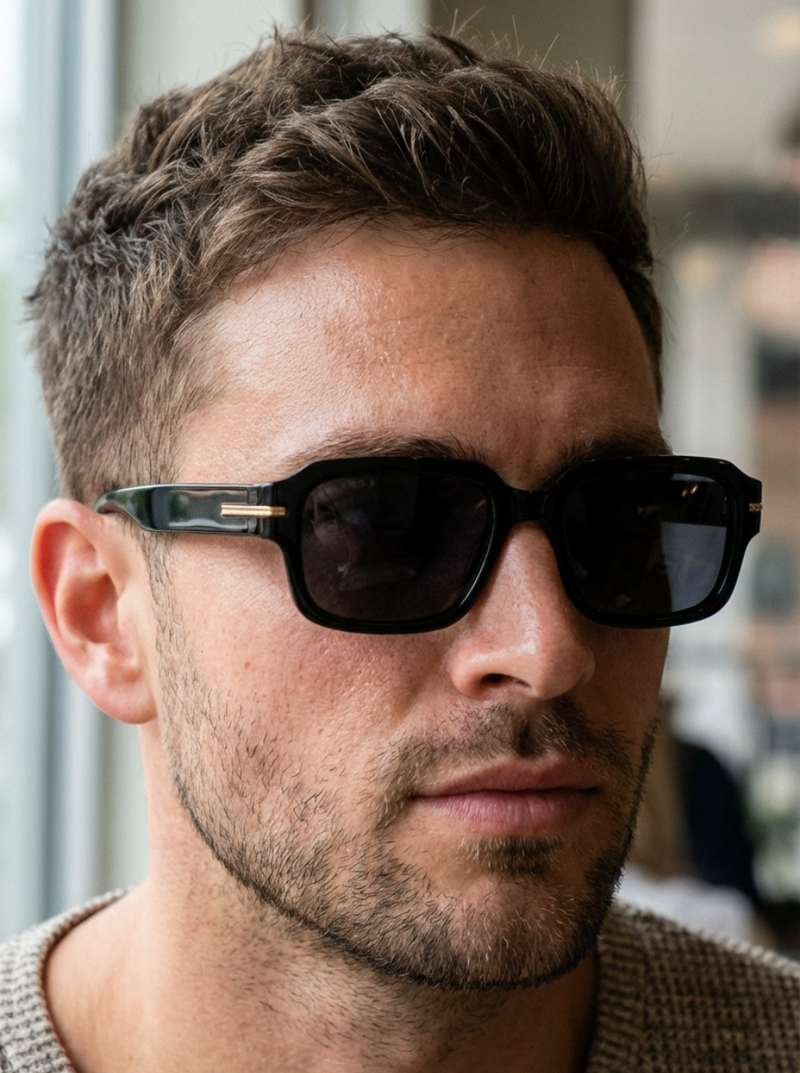Boléro Rhea — Retro Rectangle Sunglasses-12