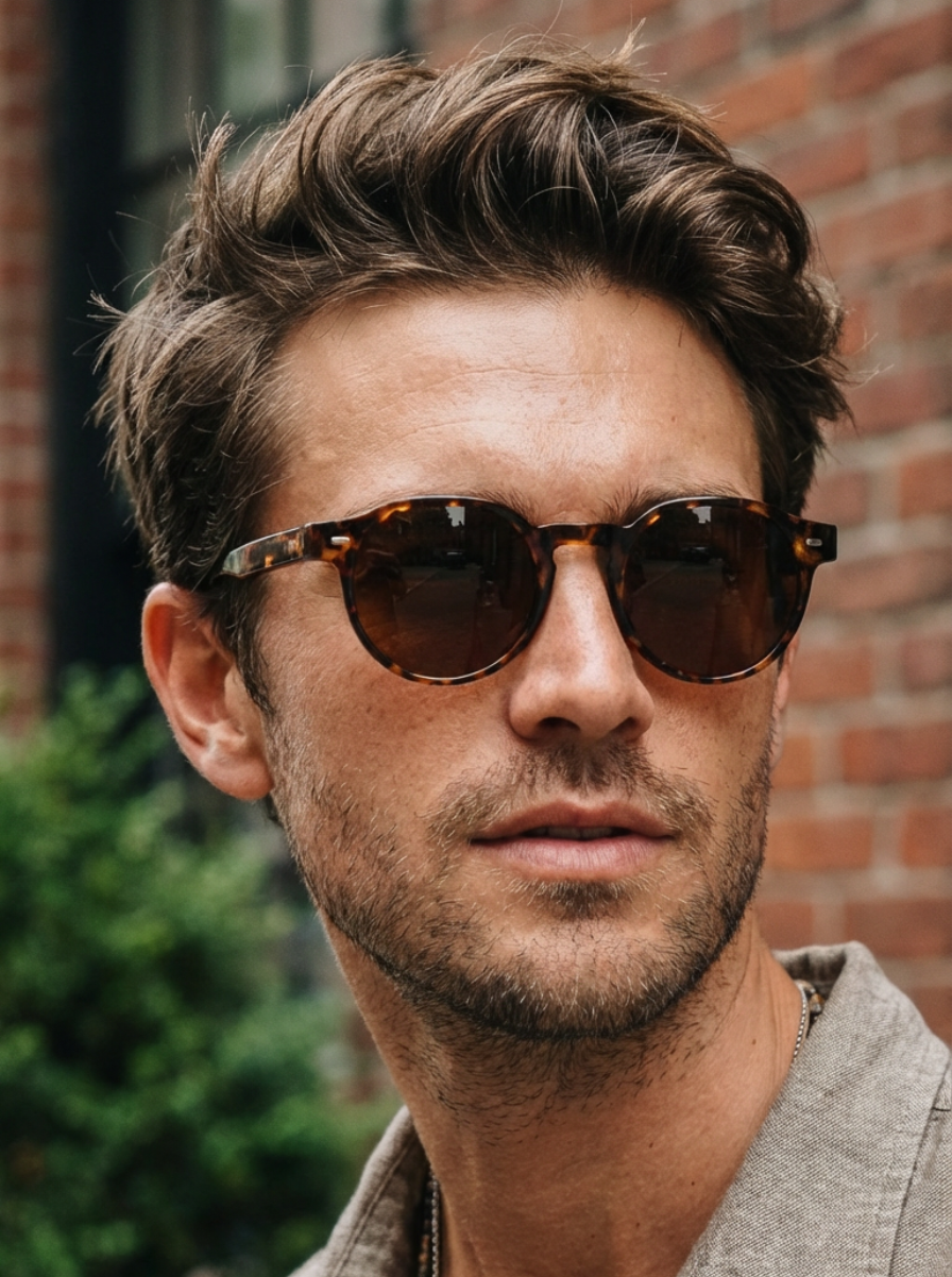 Boléro Brody — Round Keyhole Bridge Sunglasses-20