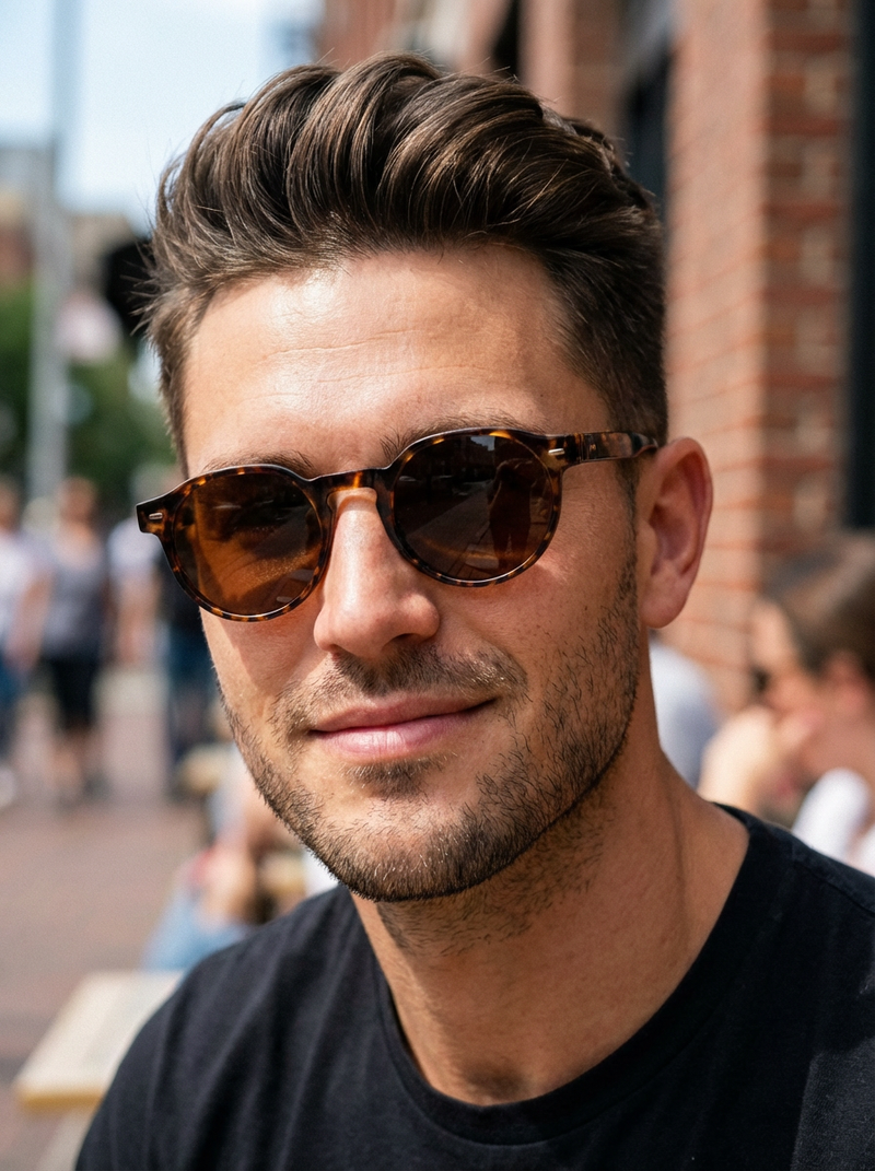 Boléro Brody — Round Keyhole Bridge Sunglasses-19