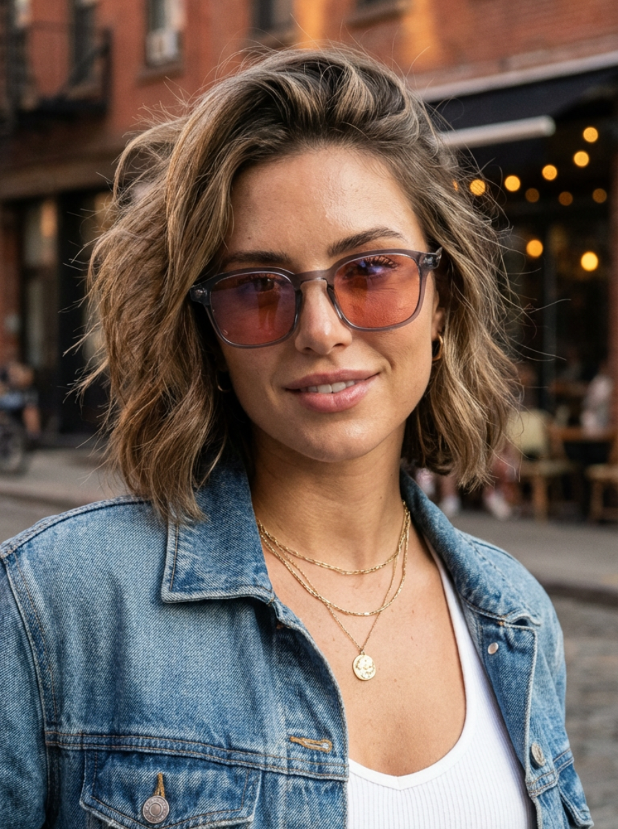 Boléro Ryan — Retro Square Keyhole Sunglasses-21
