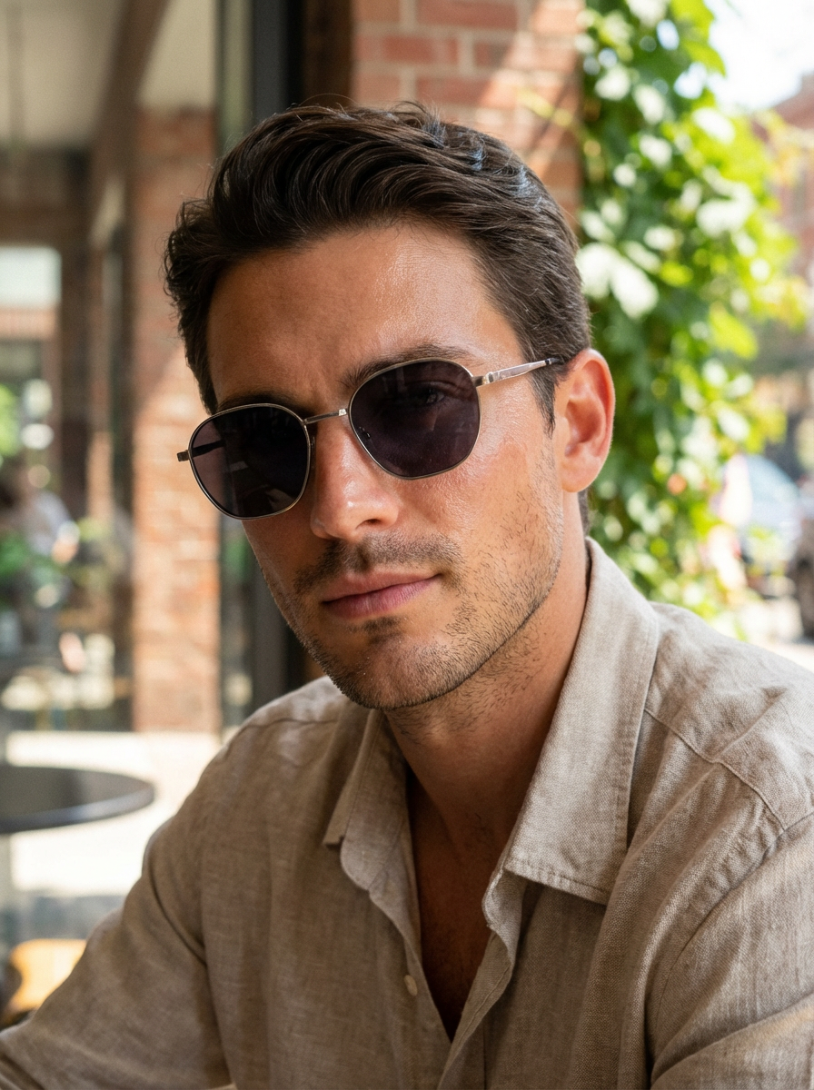 Boléro Onyx — Hexagonal Sunglasses-11