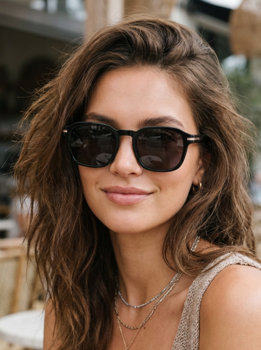 Boléro Quinn — Retro Square Sunglasses-18