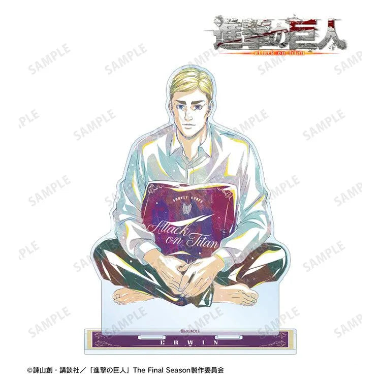 Attack on Titan Anime Merch - New Illustration Erwin Relax ver. Big Acrylic Stand-1