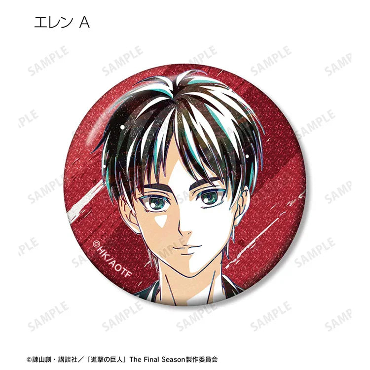 Attack on Titan Anime Merch - Trading Ani-Art Glitter Tin Badge New Illustration Tea Time ver.-2