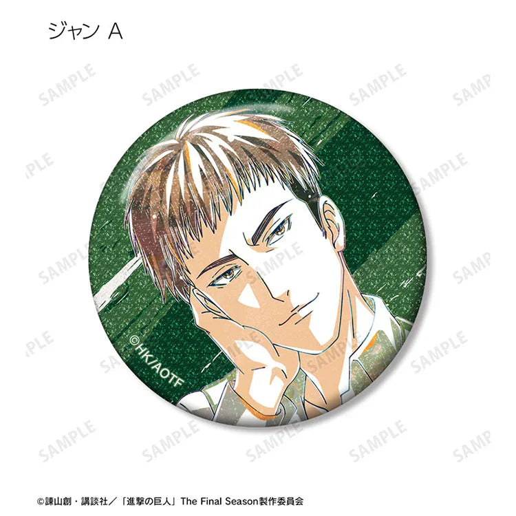 Attack on Titan Anime Merch - Trading Ani-Art Glitter Tin Badge New Illustration Tea Time ver.-3