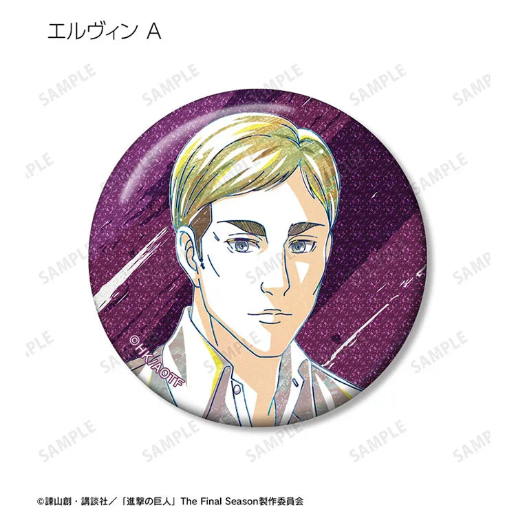 Attack on Titan Anime Merch - Trading Ani-Art Glitter Tin Badge New Illustration Tea Time ver.-4