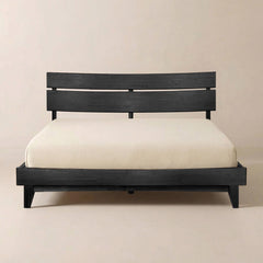 [Compre 1 y Reciba 1] Estructura de cama y mesita de noche de madera maciza Aurora-1
