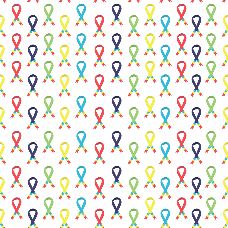 Autism Ribbon Prints Adhesive Vinyl-1