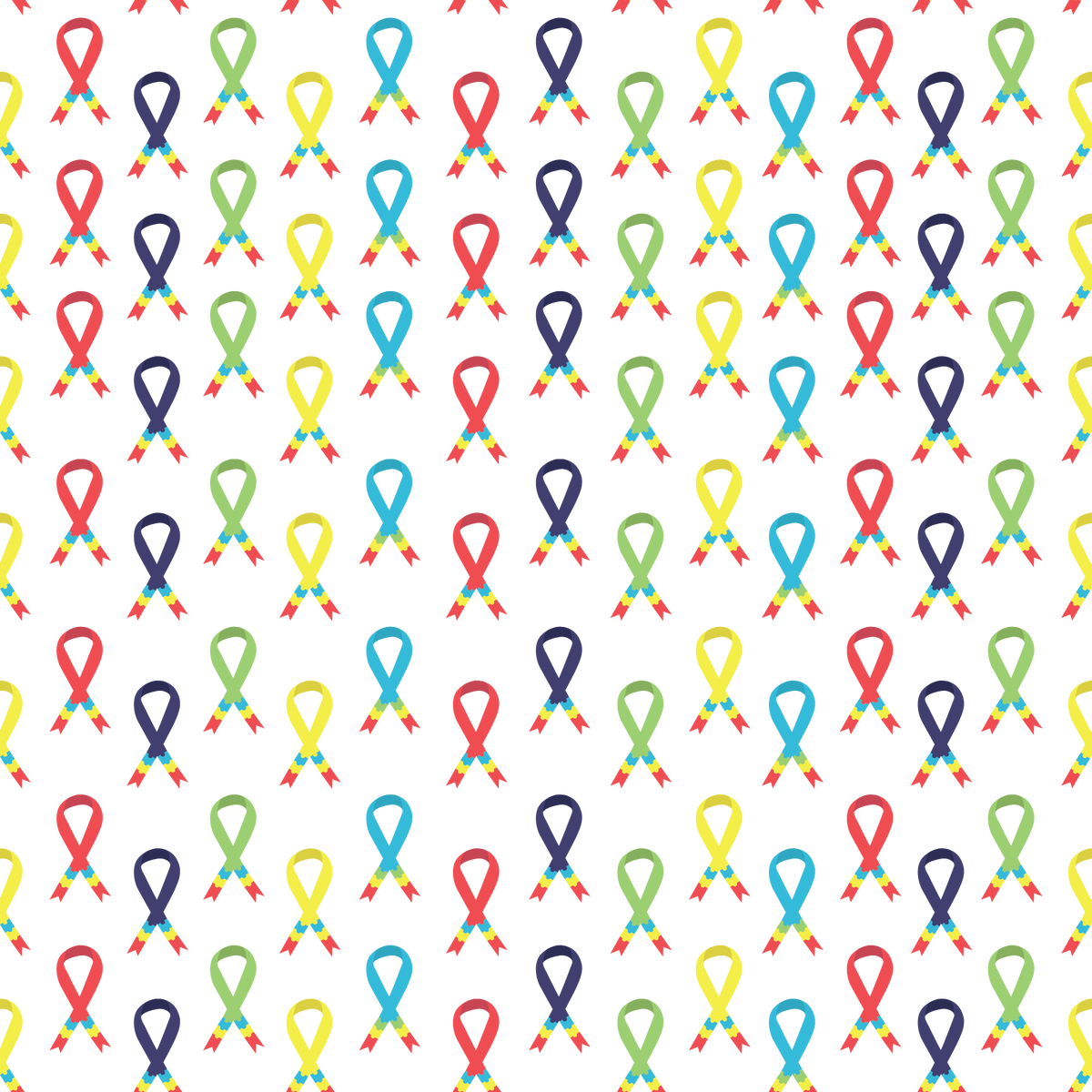 Craft HTV Pazzle/Autism Ribbon Prints-1