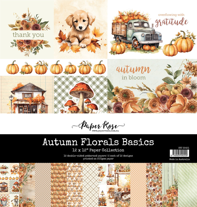 Autumn Florals Basics 12x12 Paper Collection 35451-1