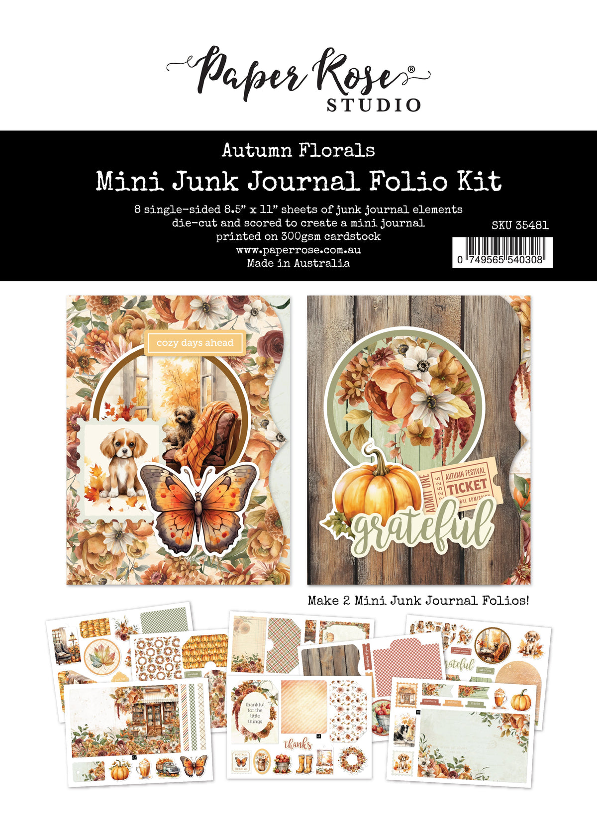 Autumn Florals Mini Folio Kit 35481-1