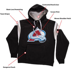 Colorado Avalanche Varsity Retro Style Hoodie-7