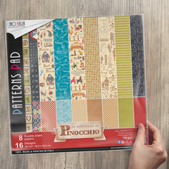 Ciao Bella Avventure Di Pinocchio Patterns Pad 12"x12" 8/Pkg-4