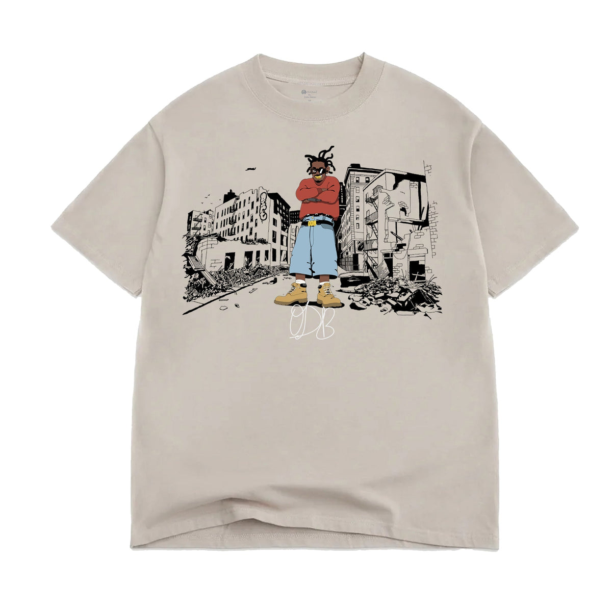 Color Bars 'Harlem' Tee - Tan-1