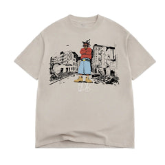 Color Bars 'Harlem' Tee - Tan-1