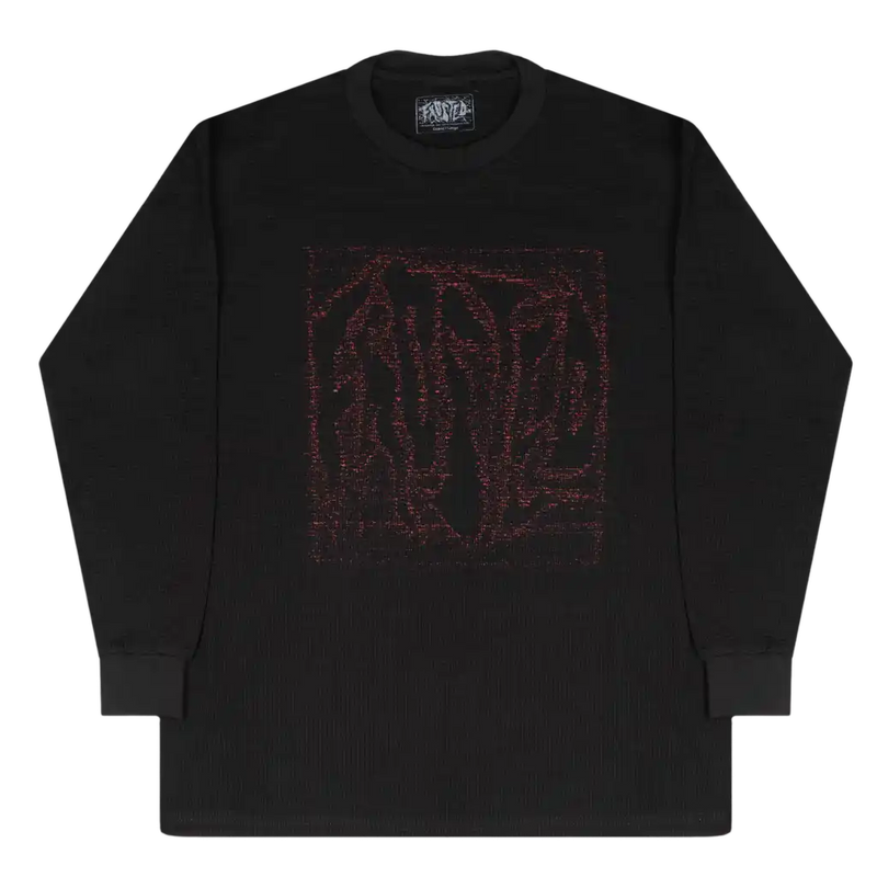 Frosted Skateboards 'Dusty Waffle' L/S Thermal - Black-1