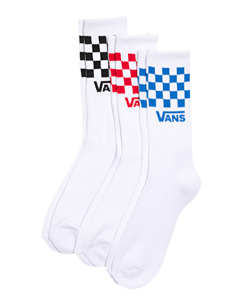 Vans 'Check Crew' Socks - White-1