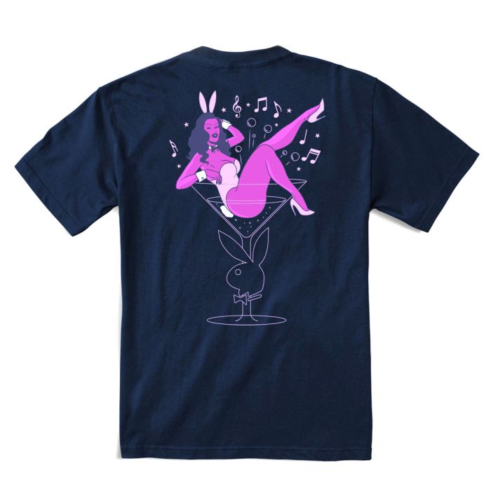 Color Bars X Playboy 'Casino' Tee - Navy-2