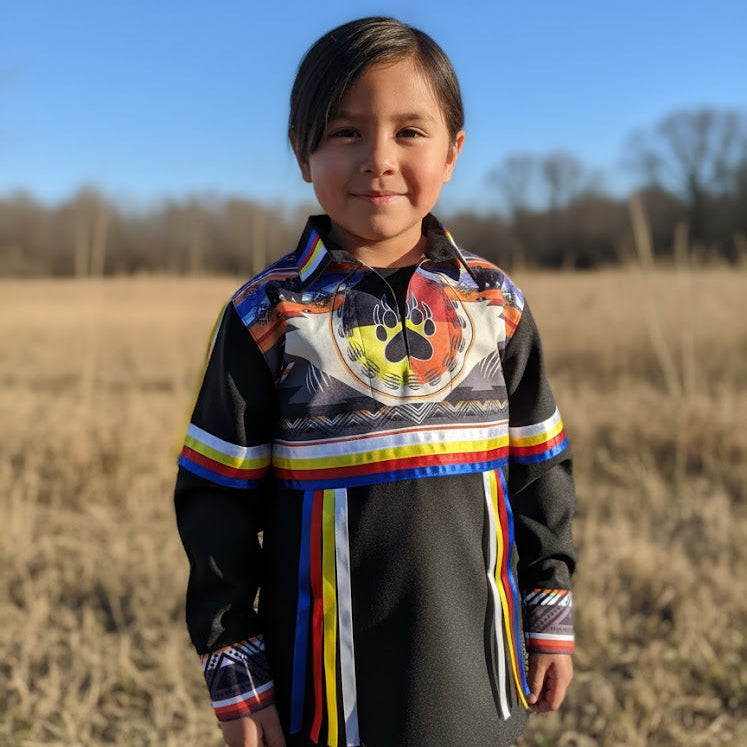 Bear paw Youth Ribbon shirt-4