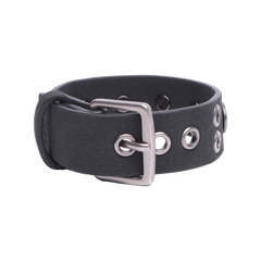 Fallen 'Rivet Logo' Cuff Bracelet - Black/Silver-2
