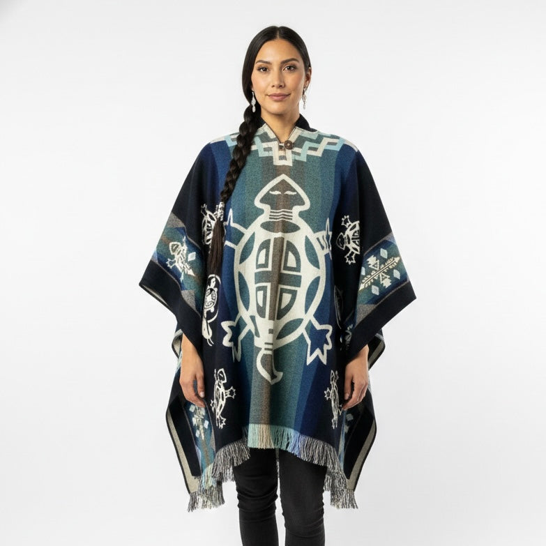 Turtle HandMade Wool Poncho-3