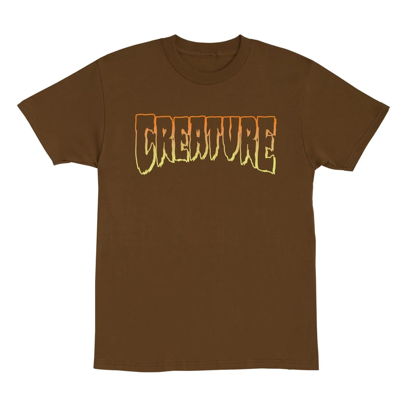 Creature 'Heavyweight Outline Logo' Tee - Brown-1