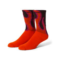 HUF 'Exhaust' Crew Socks - Brown/Orange-1
