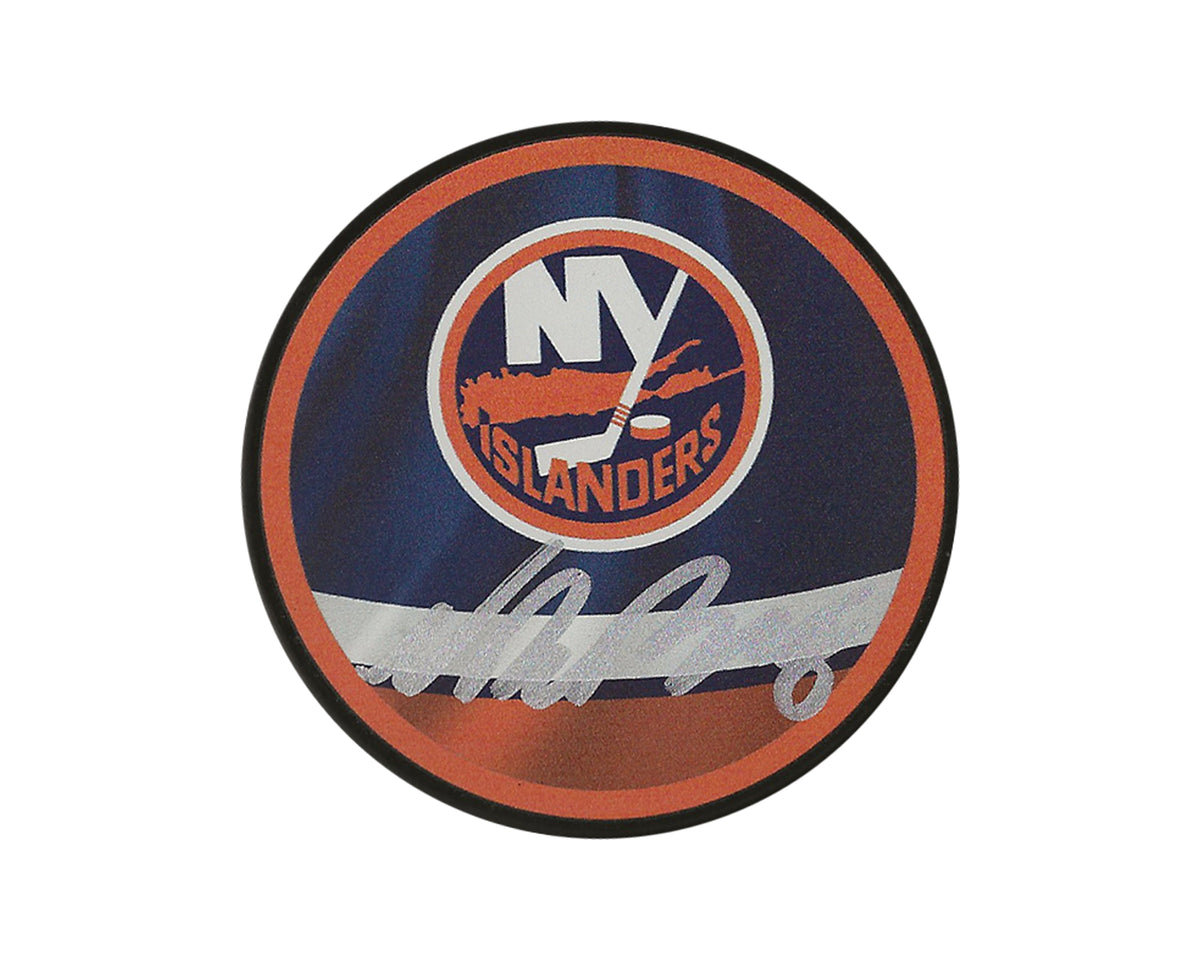 Palet Souvenir Inversé Rétro des Islanders de New York, Autographié par Noah Dobson