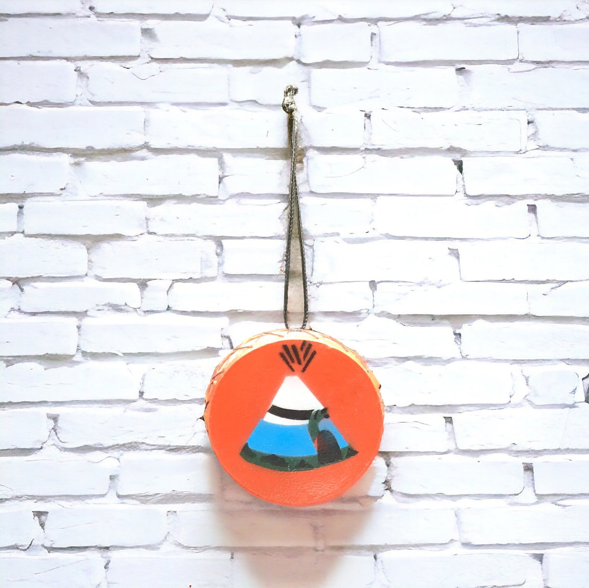 Interior Rear View Mirror Hanging Drum with Tepee-1