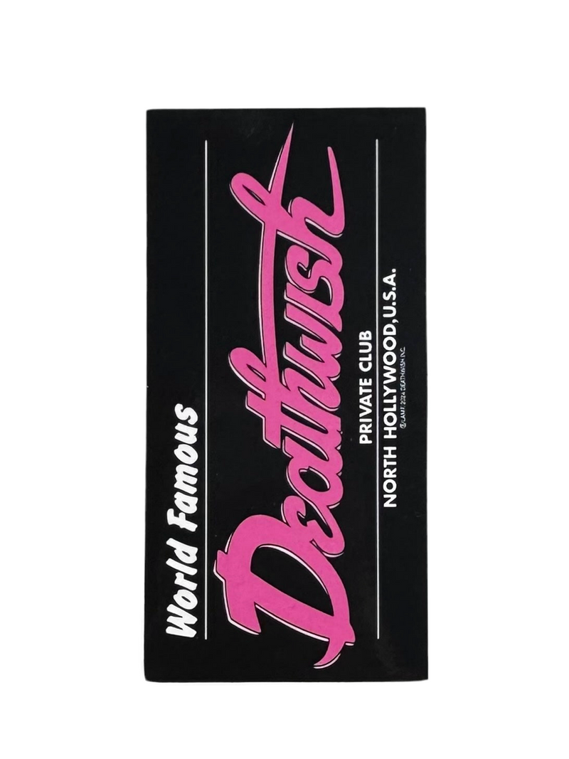 Deathwish 'Private Club' Sticker - Pink-1