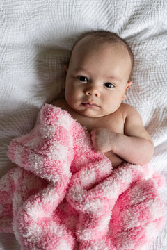 Cotton Candy Check Print Lovey-3