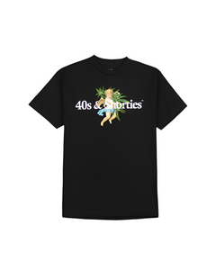 40’s & Shorties 'Weed Angel' Tee - Black-1