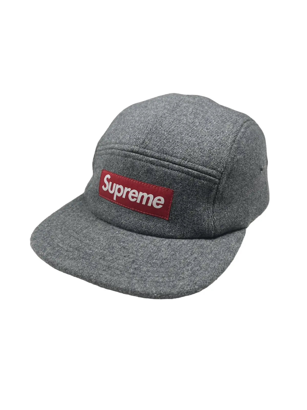 Supreme Wool Fitted Camp Cap - Grey-1