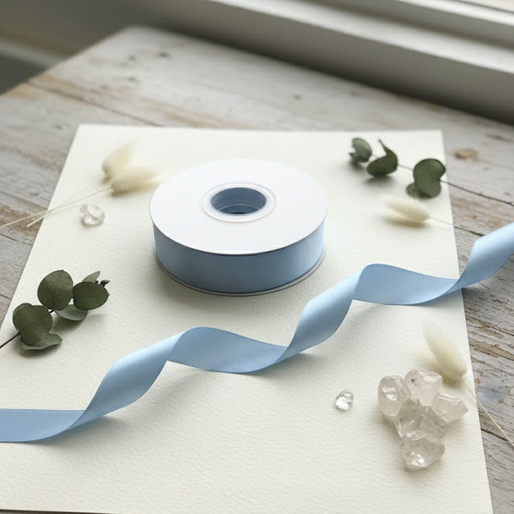 30 Meter Double Face French Blue #308 Ribbon Roll-1