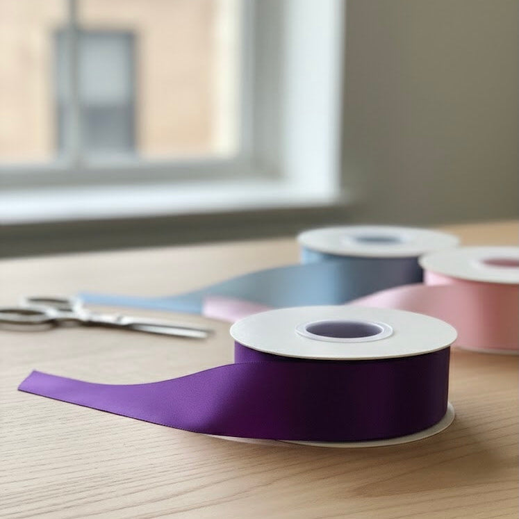 30 Meter Double Face Purple Ribbon Roll#285-1