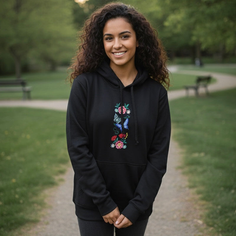 Embroidered Hoodies (Butterfly )-2