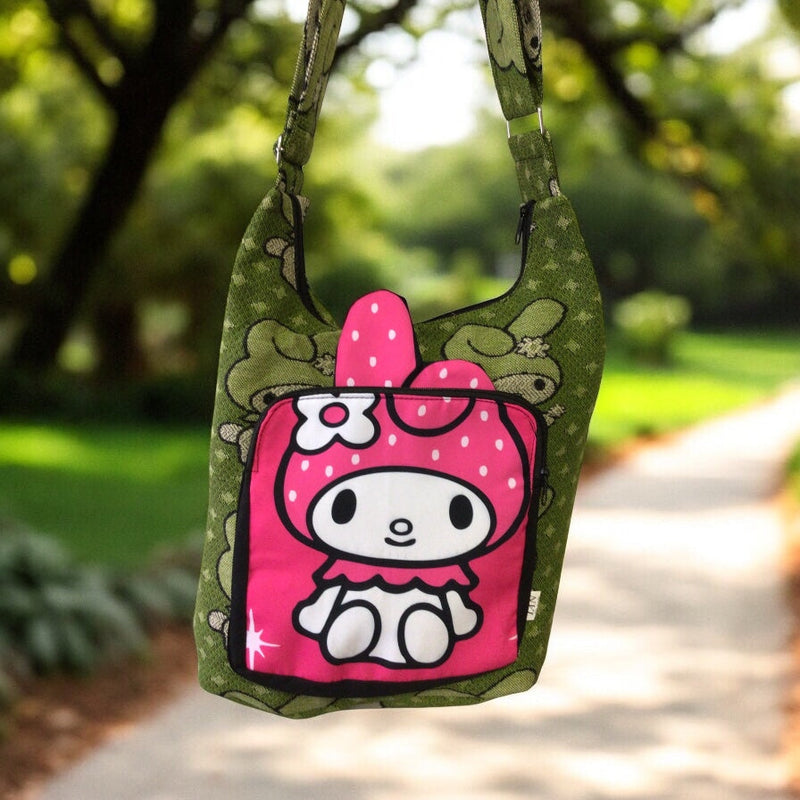 Green Sanrio kitty Crossbody bag-1